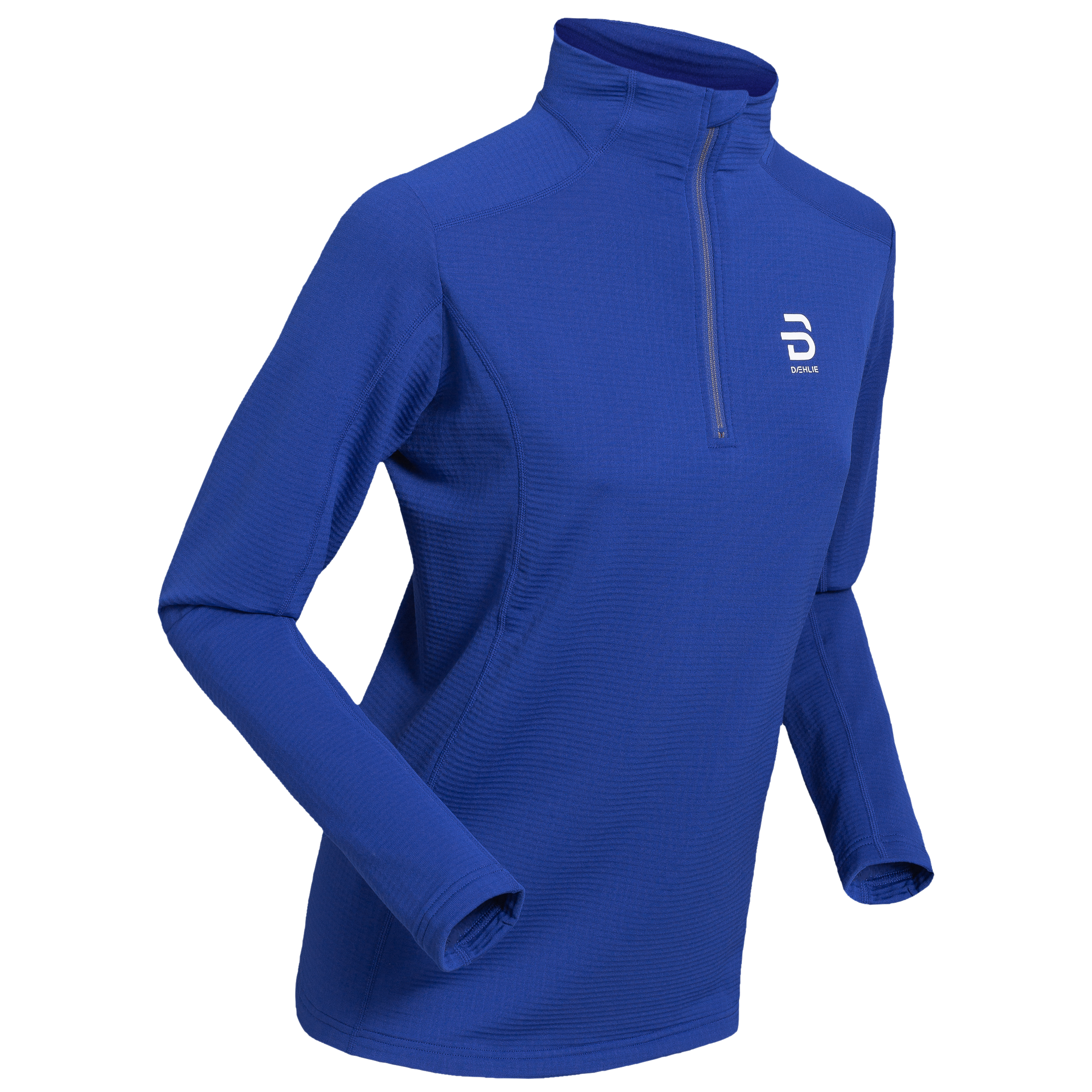 Half Zip Grid for women - Royal Blue