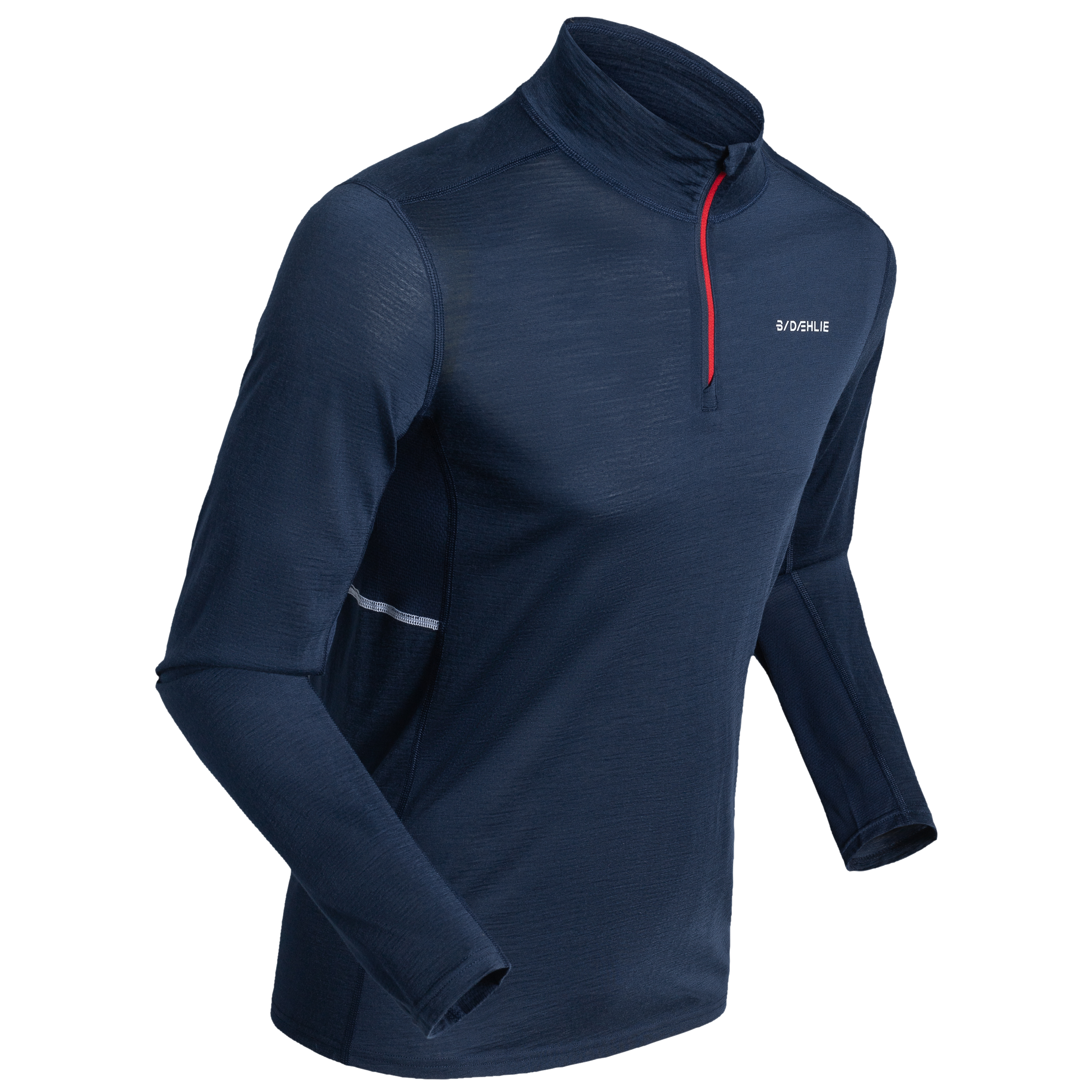 Performance Wool Half Zip for men - Navy blue