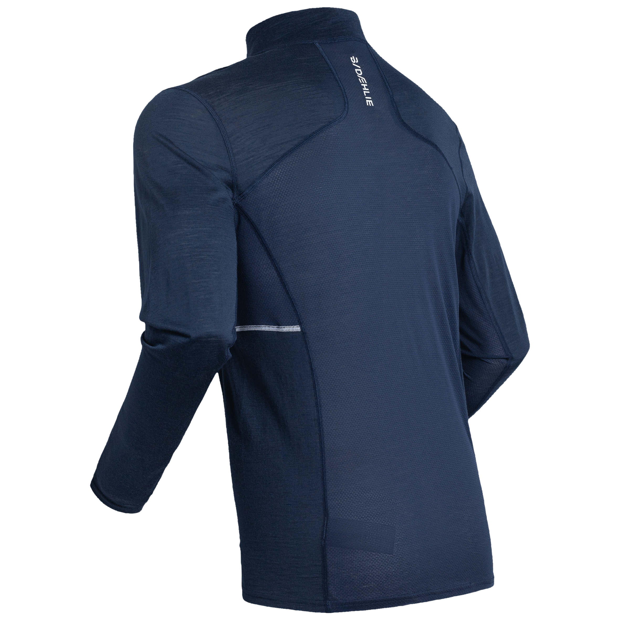 Performance Wool Half Zip for men - Navy blue